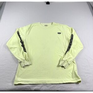 Yeezy Calabasas Shirt Mens Medium Frozen Yellow Crew Neck Long Sleeve‎ Spell Out